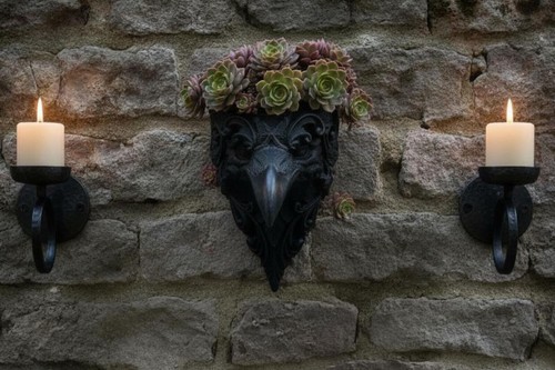Gothic raven hanging - gothic,