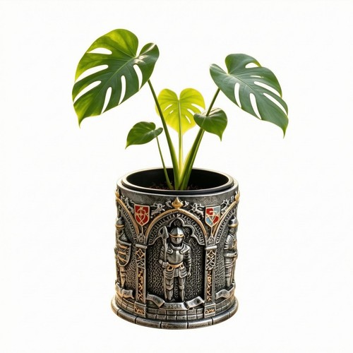 Medieval relief planter - relief,