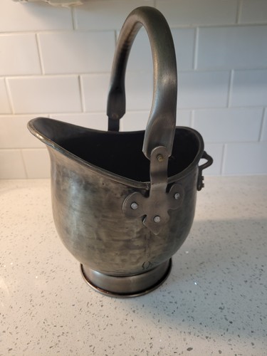 Vintage metal medieval planter - vintage,